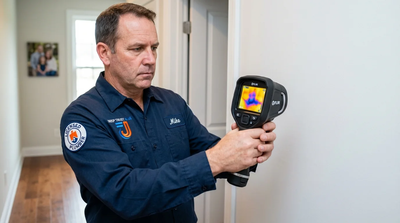 Thermal imaging leak detection by Johns Plumbing LLC in Penobscot